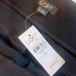 NWT LOFT black pants with elastic waistband